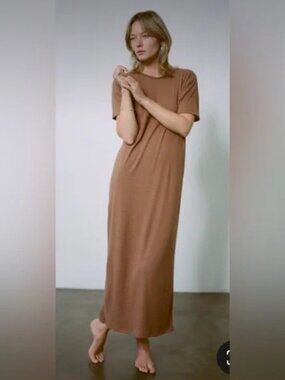 OZMA Maxi Dress in Rich Brown